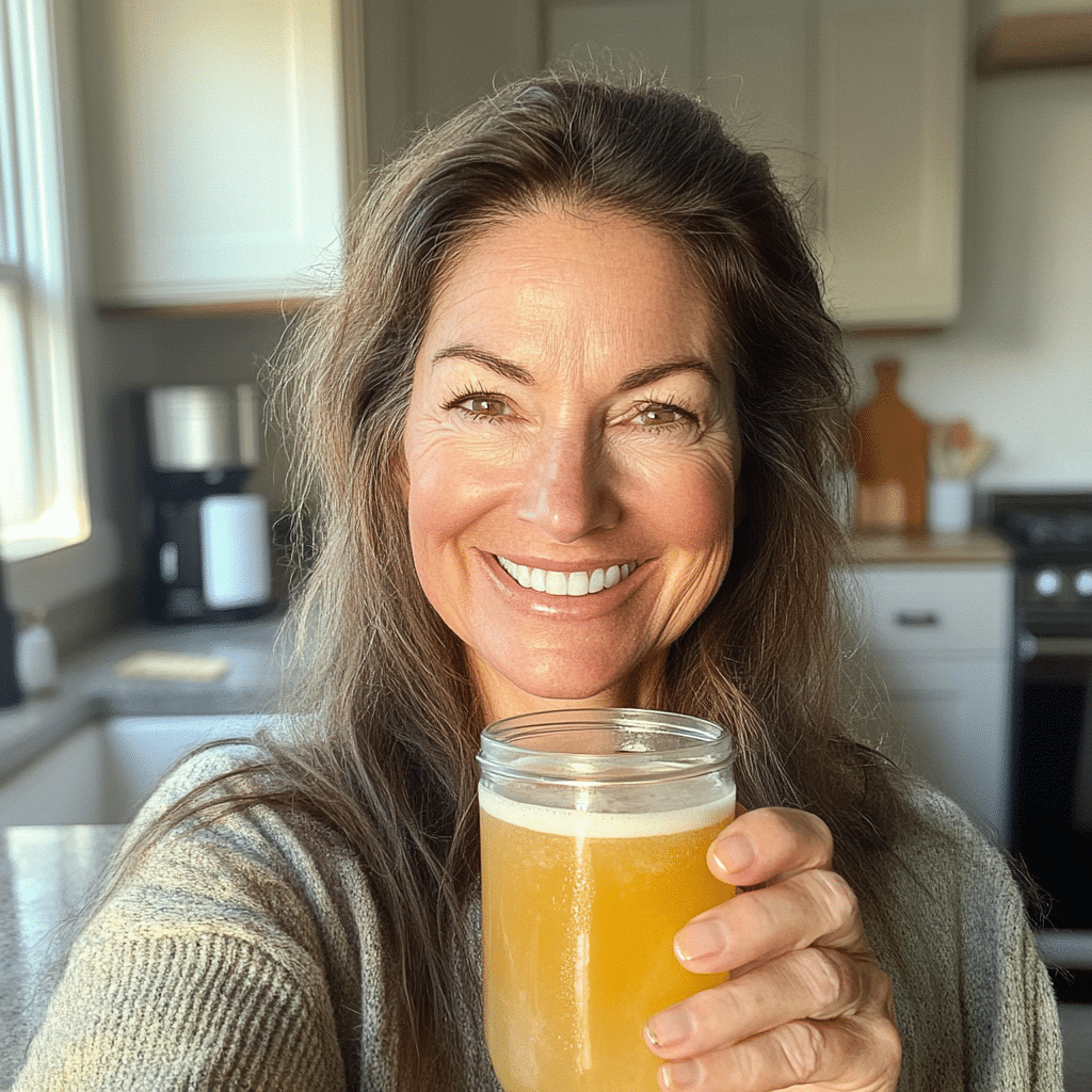 Natural Mounjaro Recipe for Weight Loss 2025 13 Woman holding natural Mounjaro drink