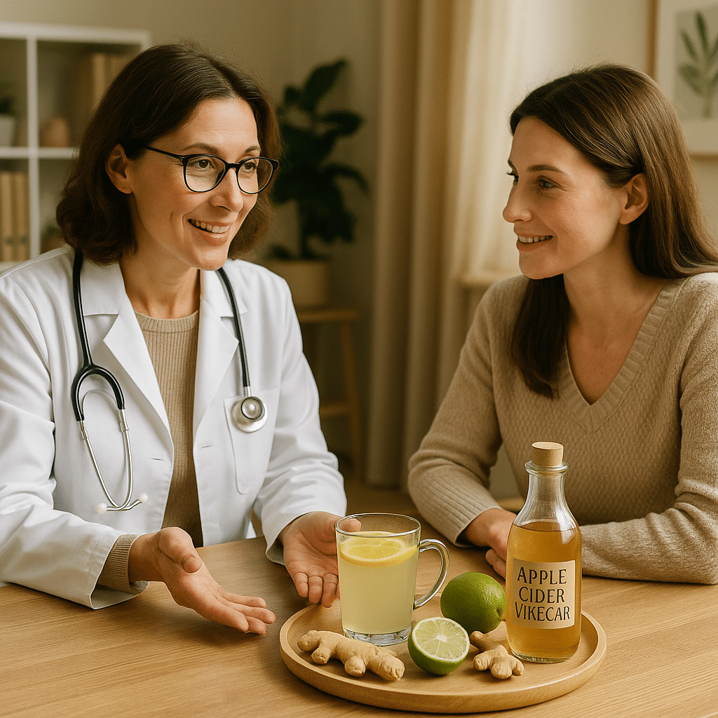 Natural Brazilian Mounjaro Recipe (2025 Guide for Weight Loss & Wellness) 11 Doctor discussing safety of Brazilian detox drink with patient