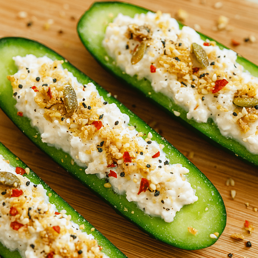 Cucumber Cottage Cheese Bites (2025): A Fresh, High-Protein Snack You’ll Love 7 Cucumber cottage cheese bites on cutting board