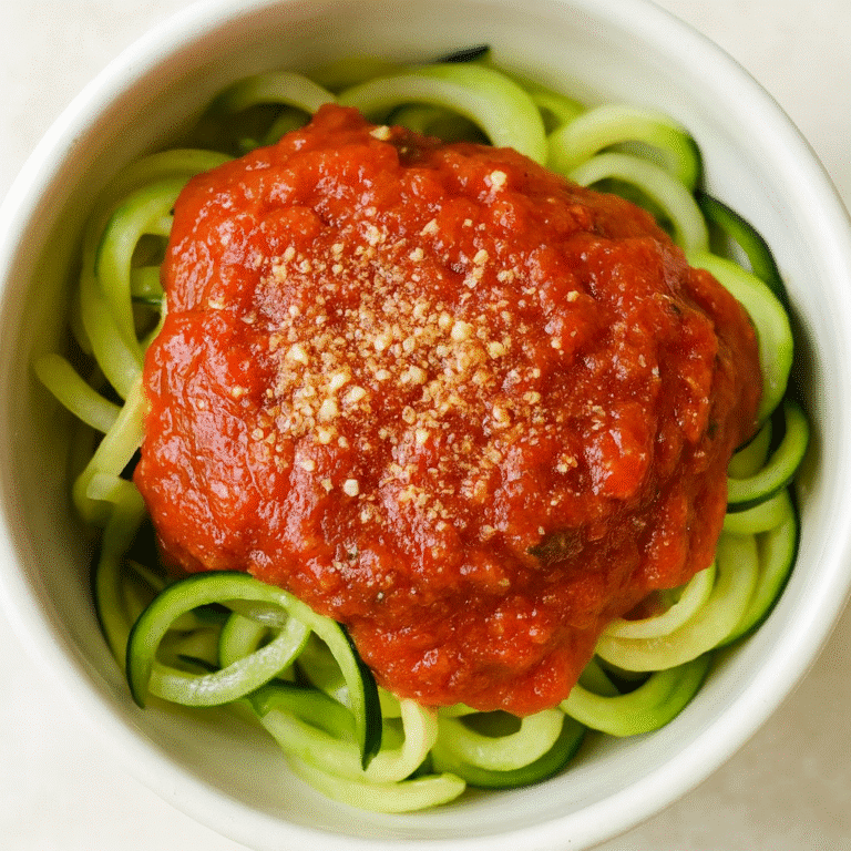 Zoodle Noodle Spaghetti Bowl (Easy 30-Minute Dinner Idea for 2025) 10 Zoodle noodle spaghetti bowl on plate