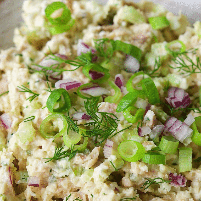 Cottage Cheese Tuna Salad Recipe (2025) – High-Protein, Low-Carb, and Delicious! 11 High-protein cottage cheese tuna salad in a bowl