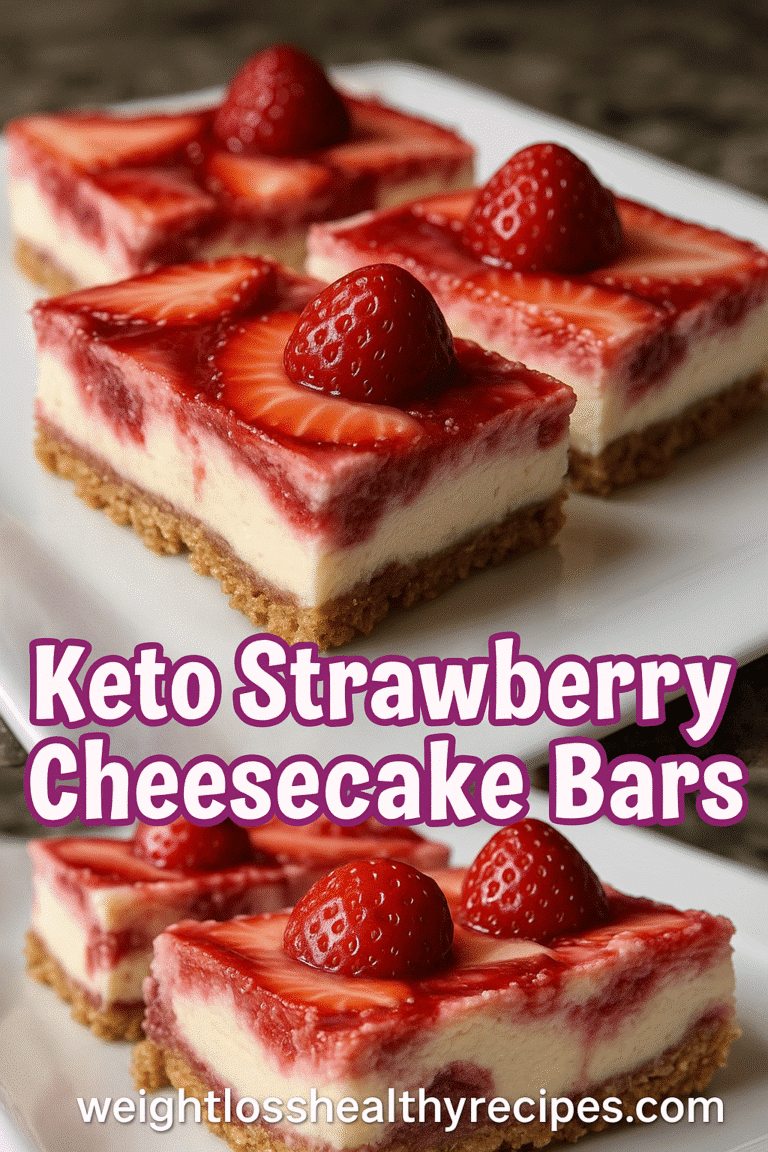 Keto Strawberry Cheesecake Bars (2025): The Creamy, Low-Carb Dessert You Need to Try! 5 Easy Keto Strawberry Cheesecake Bars