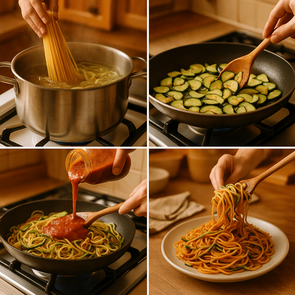 Zoodle Noodle Spaghetti Bowl (Easy 30-Minute Dinner Idea for 2025) 12 Step-by-step cooking zoodle noodle spaghetti bowl