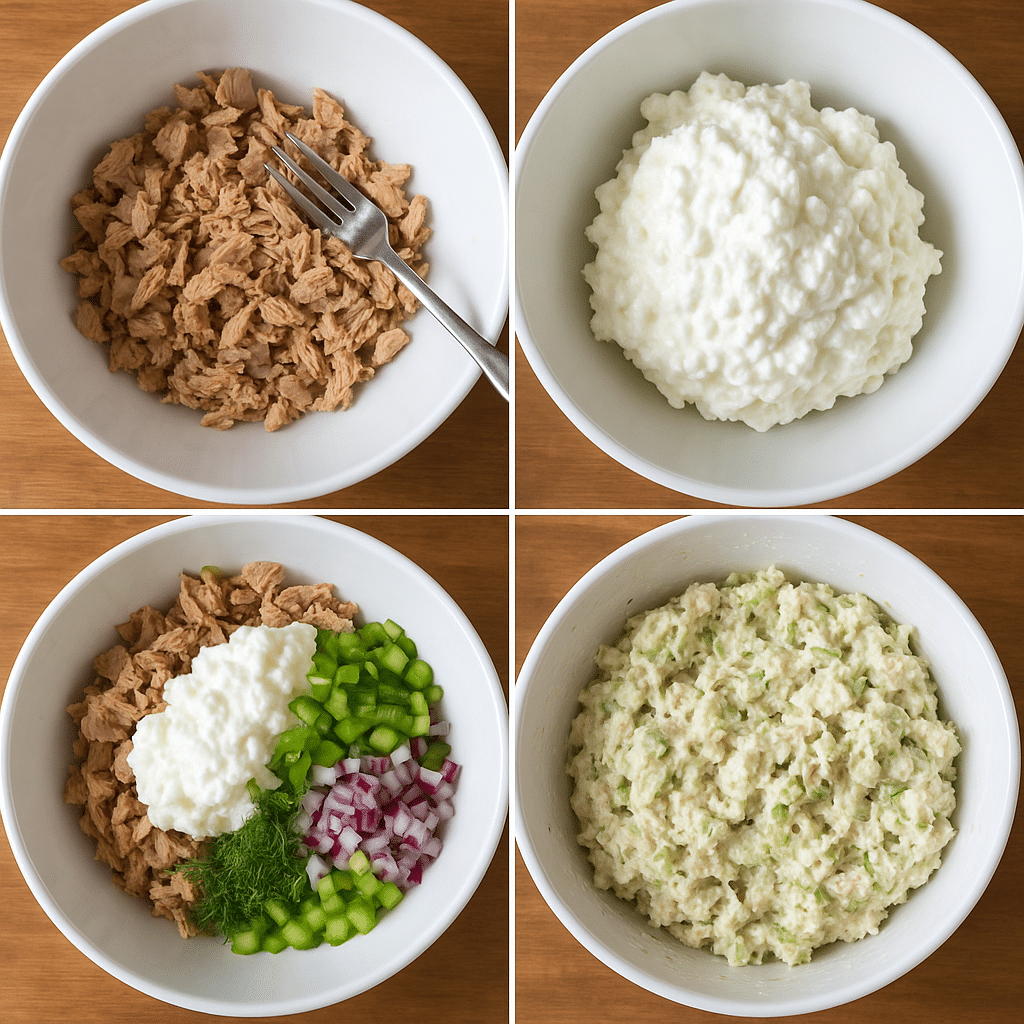 Cottage Cheese Tuna Salad Recipe (2025) – High-Protein, Low-Carb, and Delicious! 13 Steps to make cottage cheese tuna salad