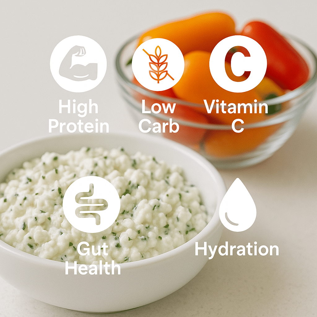 Cottage Cheese Stuffed Peppers Recipe (2025): High-Protein, Low-Carb & Delicious! 13 Health benefits of cottage cheese stuffed peppers infographic