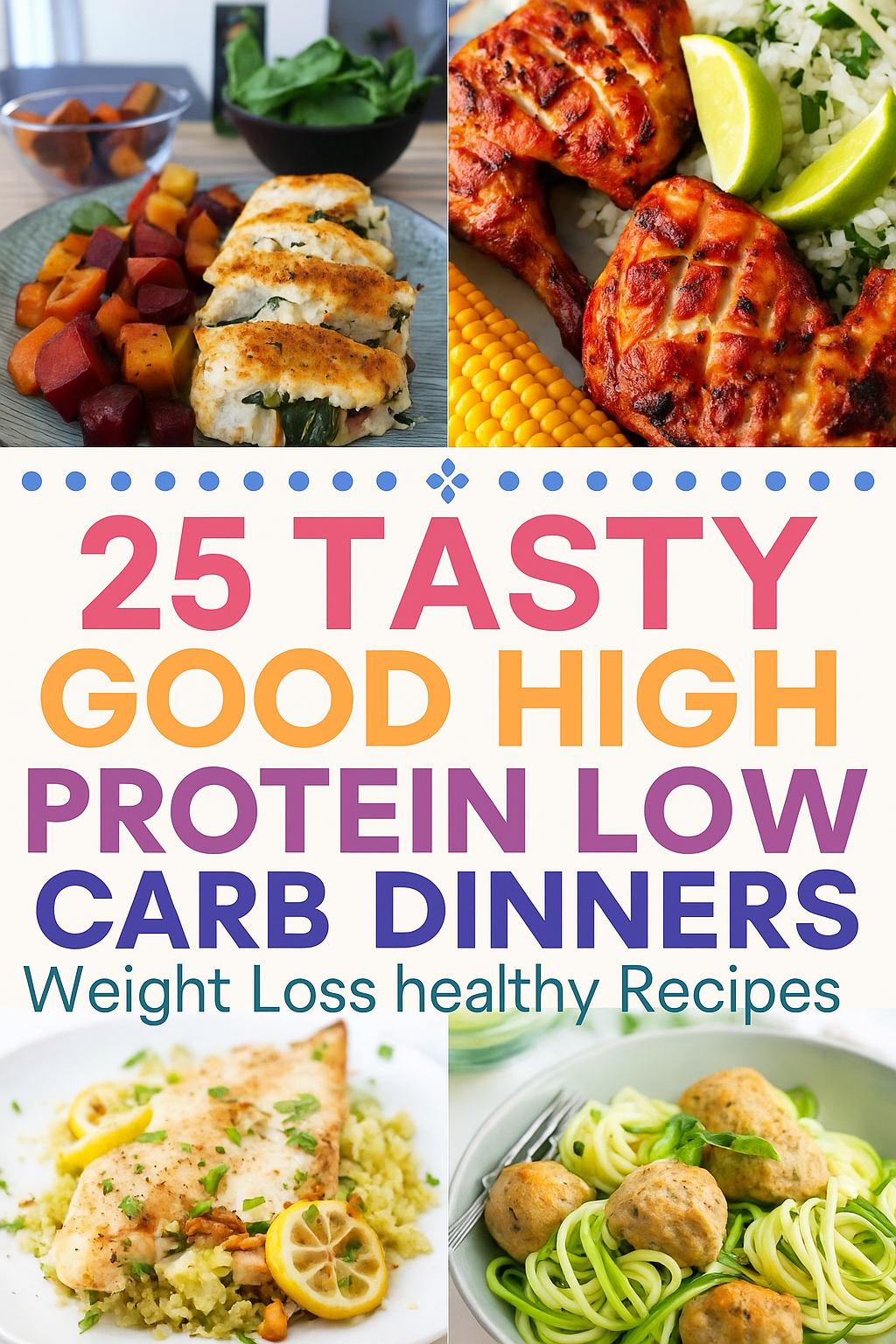 25 High Protein Low Carb Dinner Ideas 1 Pin 1