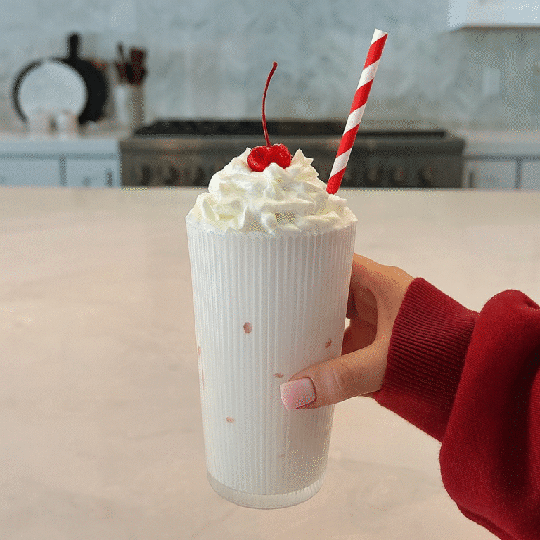 Fluffy Shirley Temple Recipe: A Whipped, Fizzy Twist on a Classic Drink (2025) 11 Fluffy Shirley Temple in a tall glass with whipped topping