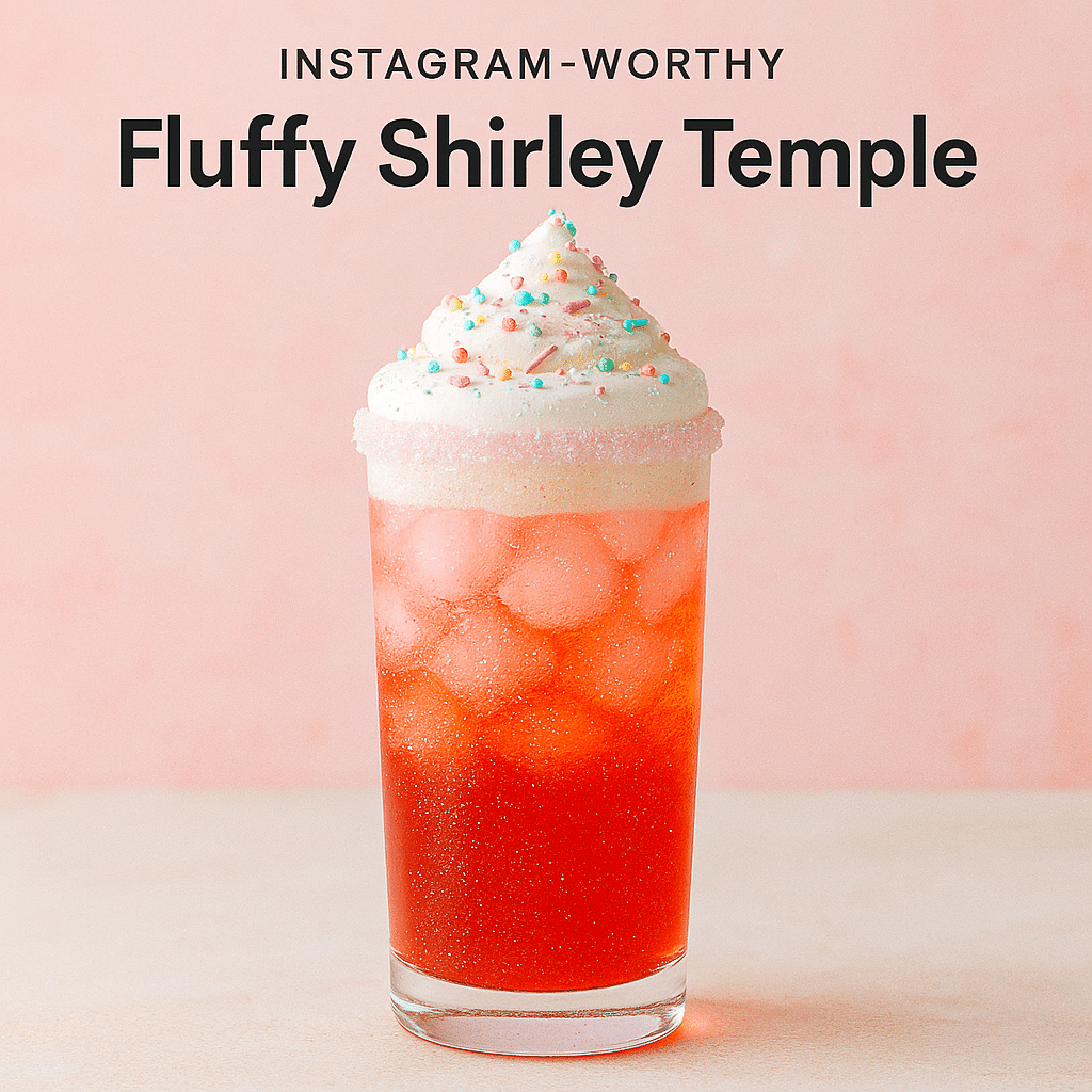 Fluffy Shirley Temple Recipe: A Whipped, Fizzy Twist on a Classic Drink (2025) 15 Styled Fluffy Shirley Temple with whipped top