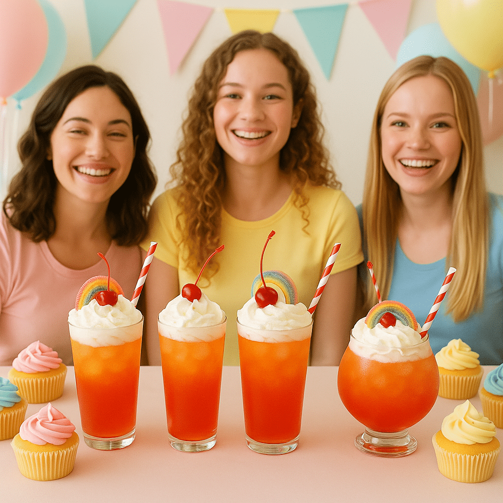 Fluffy Shirley Temple Recipe: A Whipped, Fizzy Twist on a Classic Drink (2025) 16 Fluffy Shirley Temples at a party