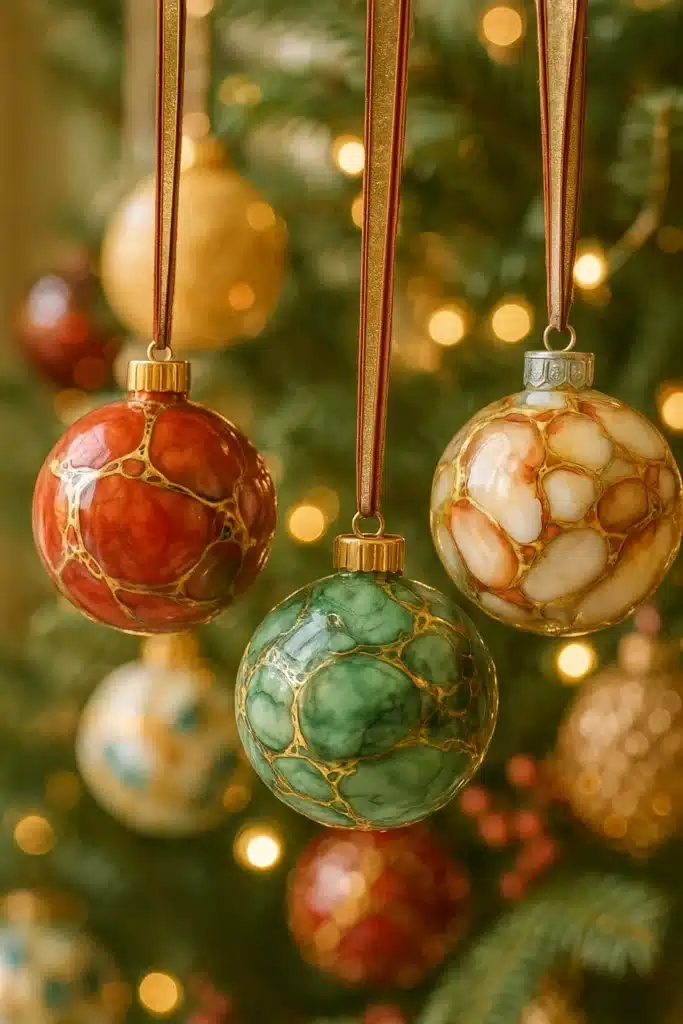 DIY Marbled Christmas Ornaments (2025): Festive Fun for the Whole Family 1 3