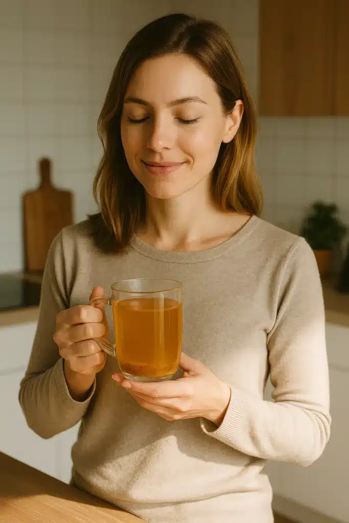 Canaan Honey Trick Recipe for Weight Loss (2025): The Natural Fat-Burning Secret You Need to Try 14 Woman drinking Canaan honey trick recipe for weight loss