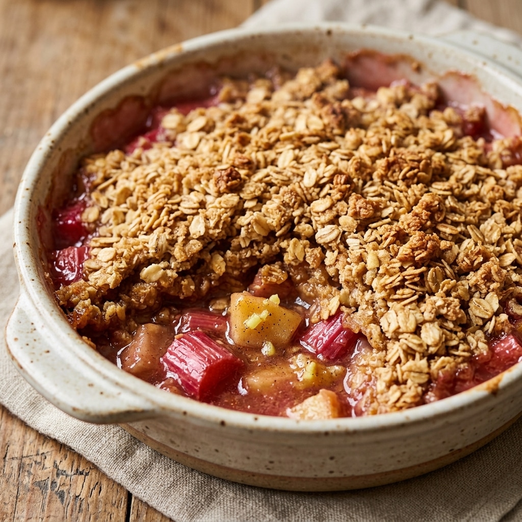 Rhubarb Apple And Ginger Crumble Recipe