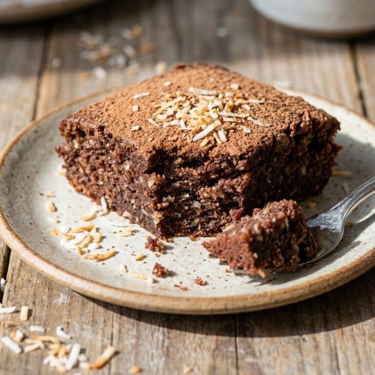 healthy chocolate coconut snack cake gluten free