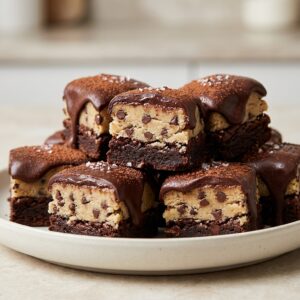 chocolate chip cookie dough brownie bites