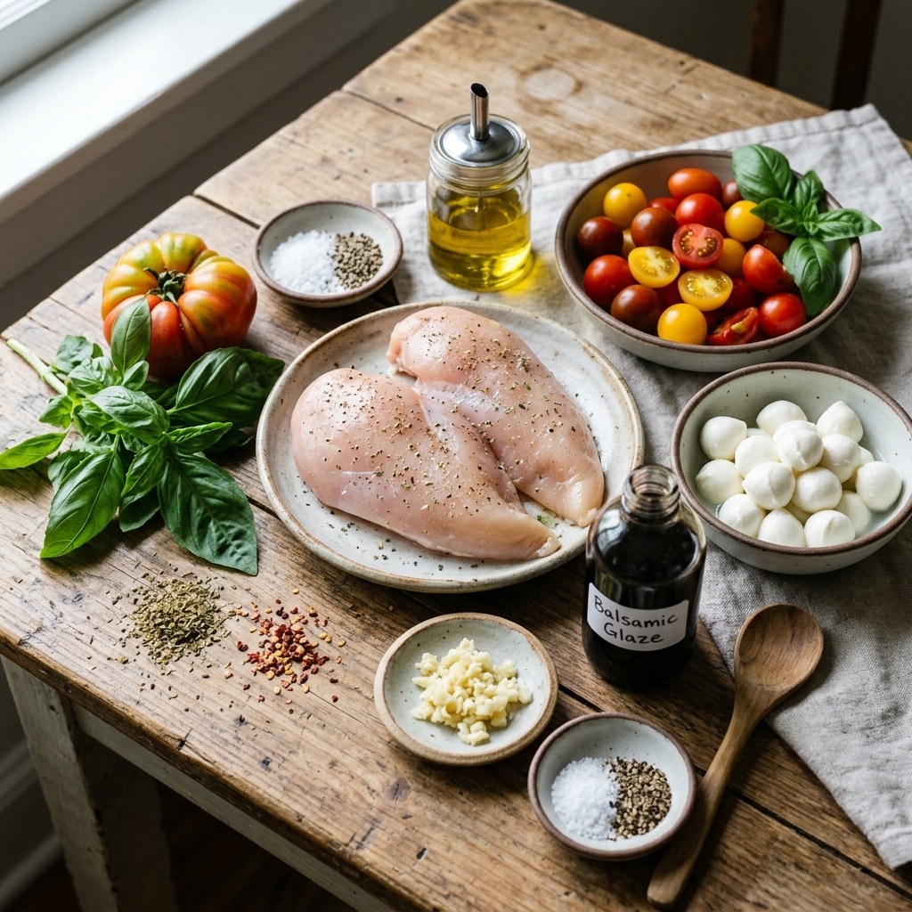 One Pan Caprese Chicken Recipe