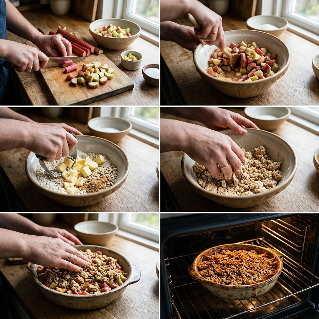 Rhubarb Apple And Ginger Crumble Recipe