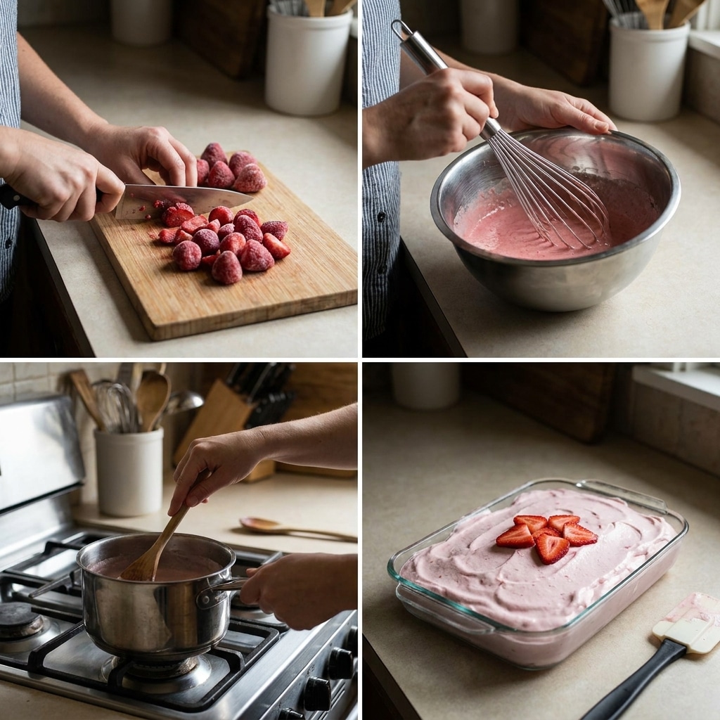 frozen strawberry fluff recipe