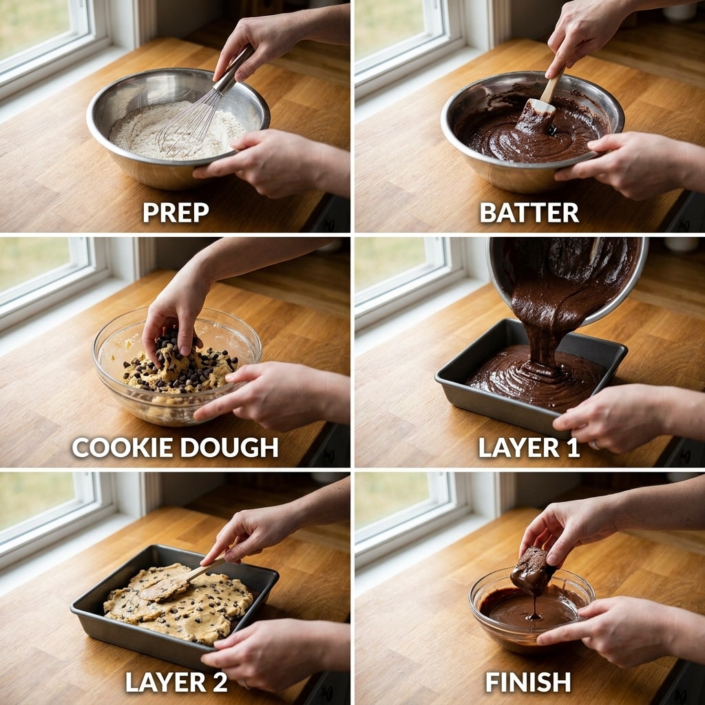 chocolate chip cookie dough brownie bites
