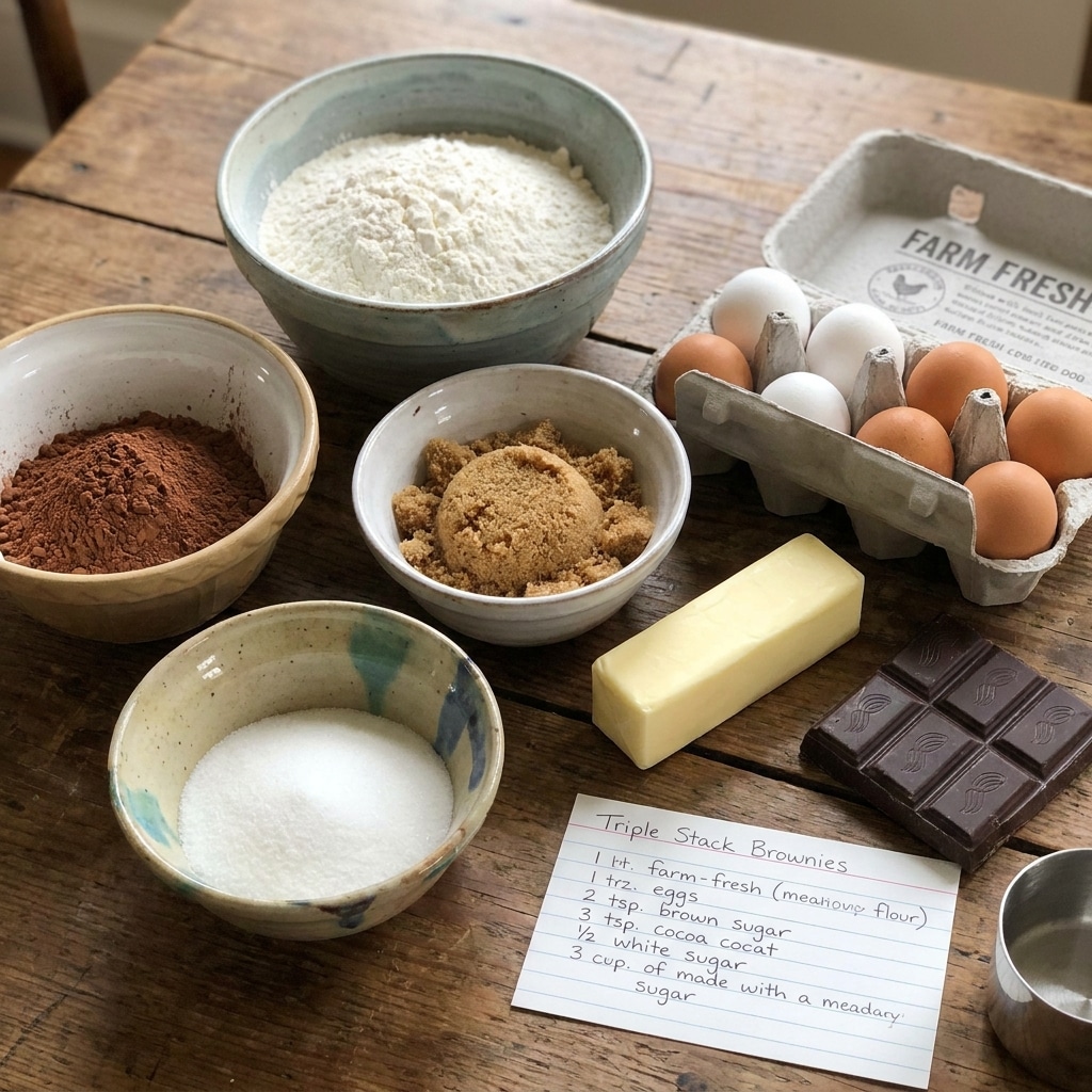 Triple Stack Brownies recipe