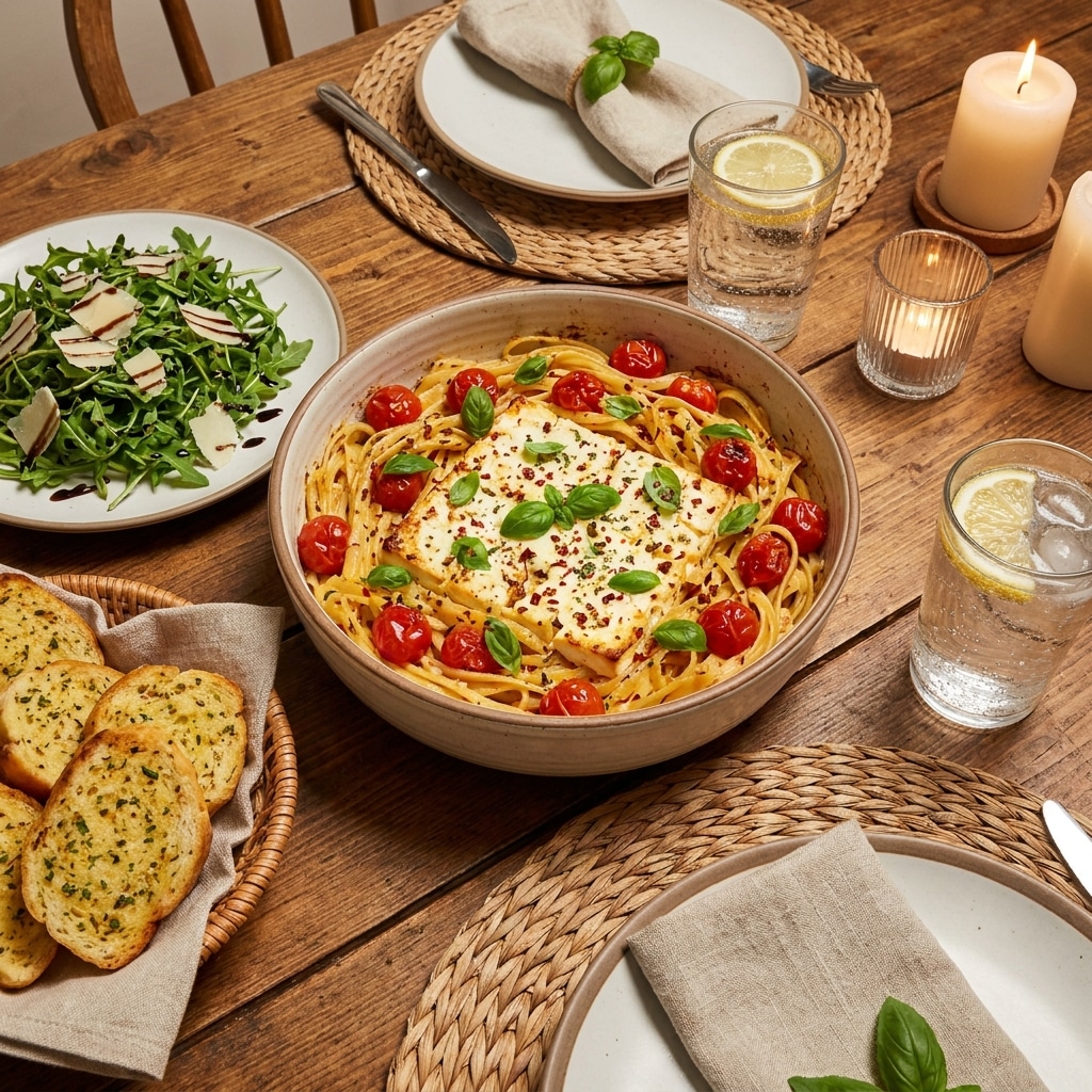 tiktok tomato feta pasta recipe