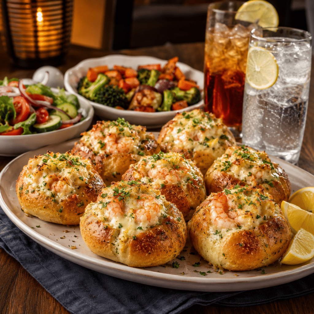 crabby shrimp stuffed garlic bread bombs recipe