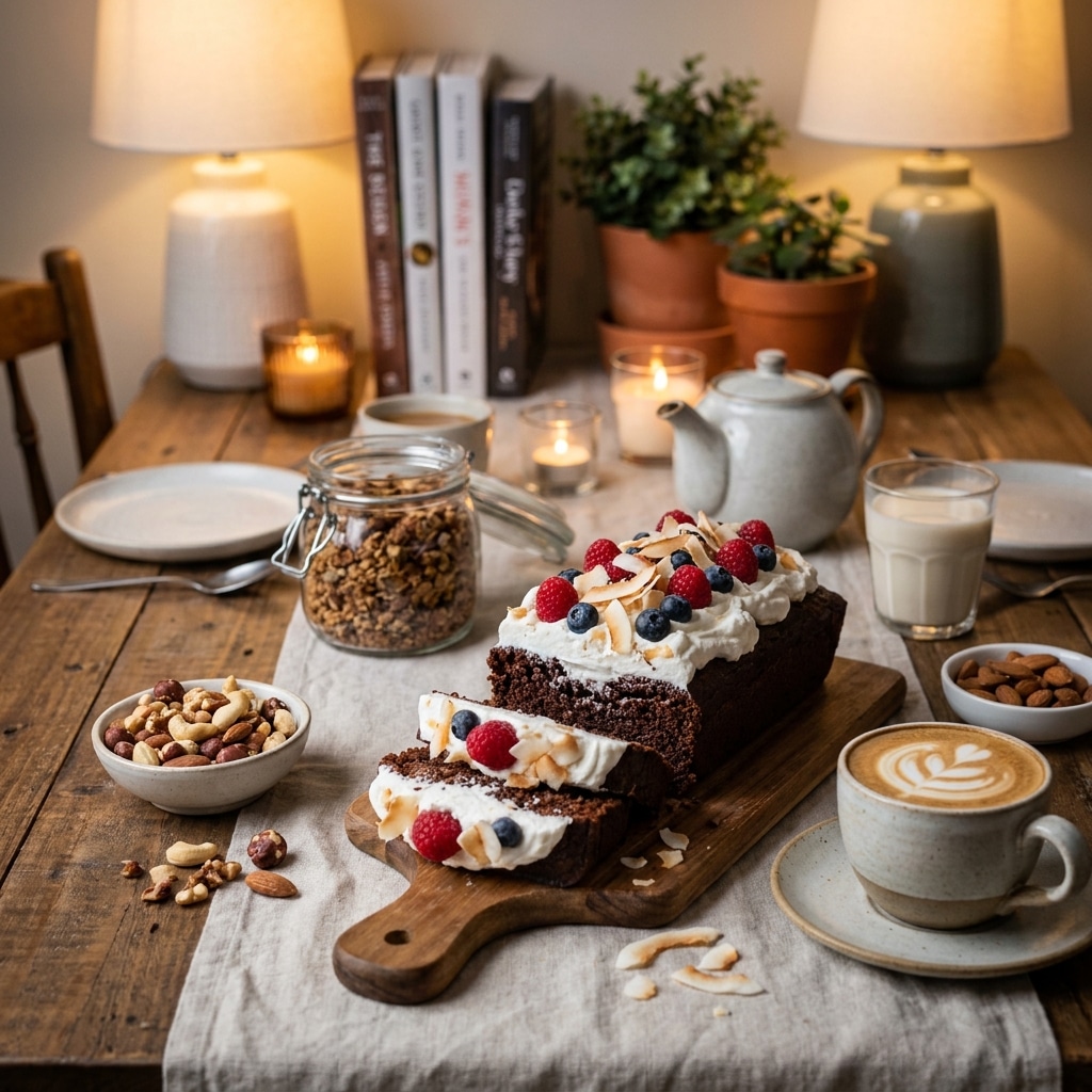 healthy chocolate coconut snack cake gluten free
