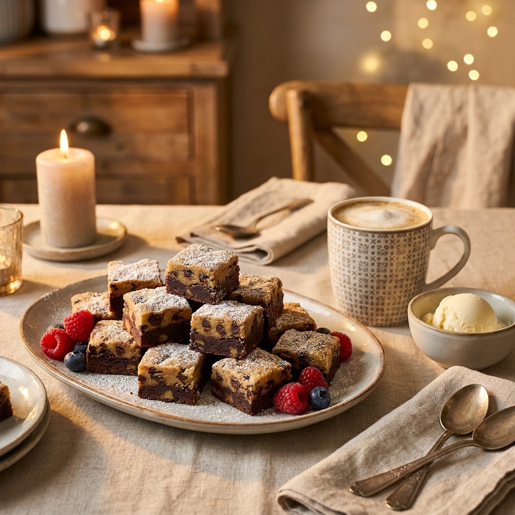 chocolate chip cookie dough brownie bites